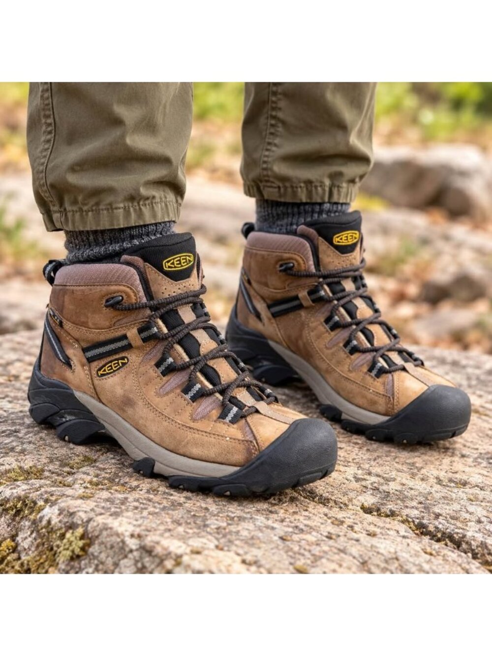 KEEN Targhee II Mid Waterproof Men’s Hiking Boots Size 10 Brown